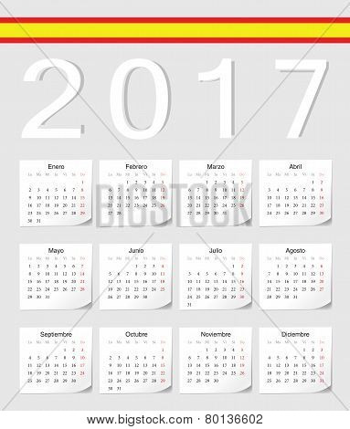 Spanish 2017 Calendar