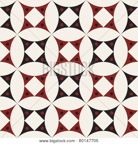Vector Seamless Pattern. Modern Stylish Texture. Repeating Geometric Tiles With Dotted Rhombuses