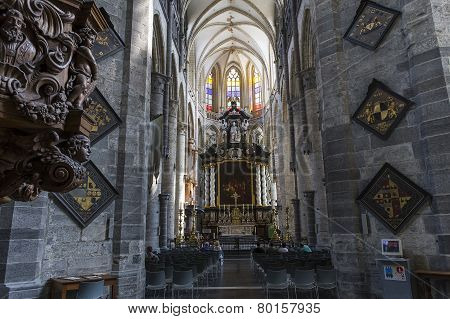 Interiors of Saint Nicholas' Church, Ghent, Belgium