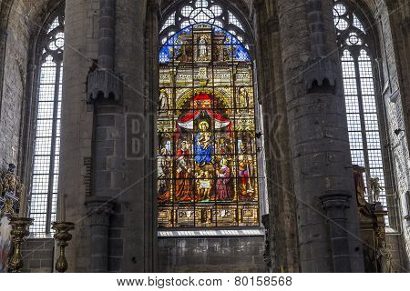 Interiors of Saint Nicholas' Church, Ghent, Belgium