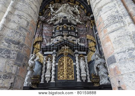 Interiors of Saint Nicholas' Church, Ghent, Belgium
