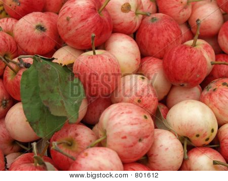 Pile of apples in a market