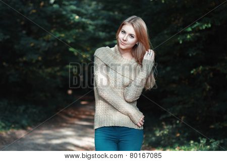 Pretty Woman In The Woods.