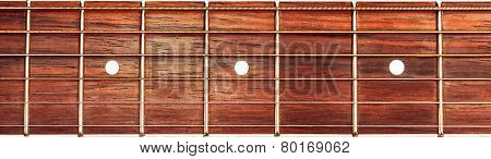 Acoustic guitar fretboard background