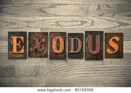Exodus Concept Wooden Letterpress Type