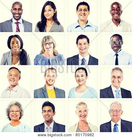 Protrait of Group Diversity People Community Happiness Concept