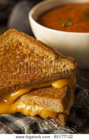 Homemade Grilled Cheese With Tomato Soup