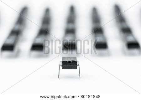 Army of processors - conceptual image of digital revolution or war