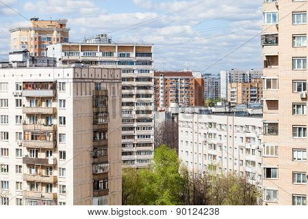 Urban Residential District In Sunny Day