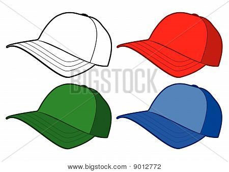 Béisbol Gorra o sombrero plantilla diseño vectorial.