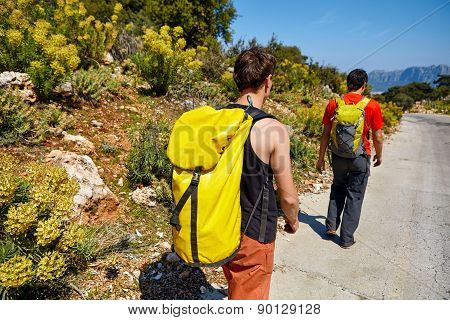 hikers in the mountains
