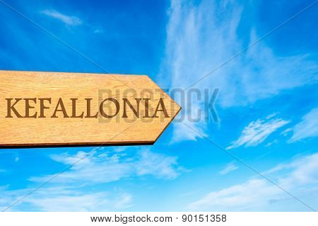 Wooden arrow sign pointing touristic destination