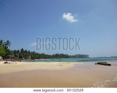 the beach in the lagoon