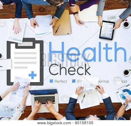 Health Check Insurance Check Up Check List Medical Concept
