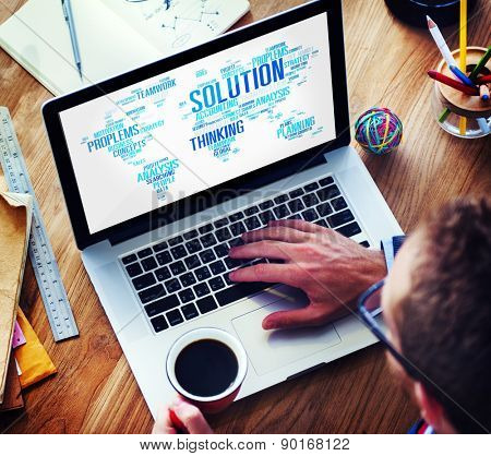 Solution Solve Problem Strategy Vision Decision Concept