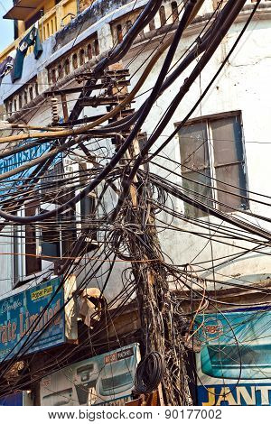 Electricity Distribution In Chawri Bazaar In Old Delhi
