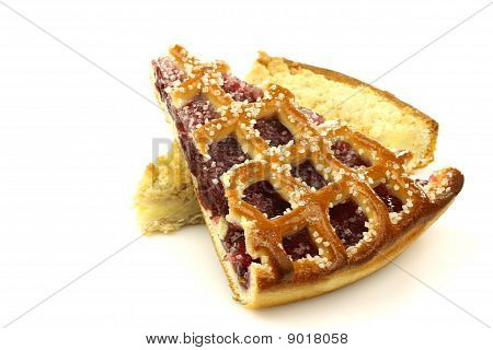 Viipaletta riisi ja kerma ja cherry pie