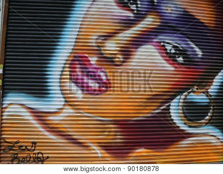 Mural art at East Williamsburg in Brooklyn.