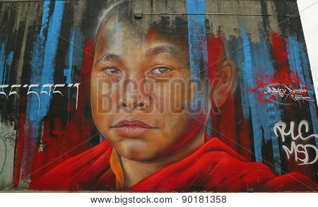 Mural art at East Williamsburg in Brooklyn.