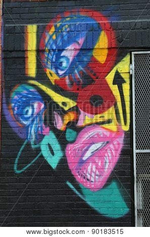 Mural art at East Williamsburg in Brooklyn