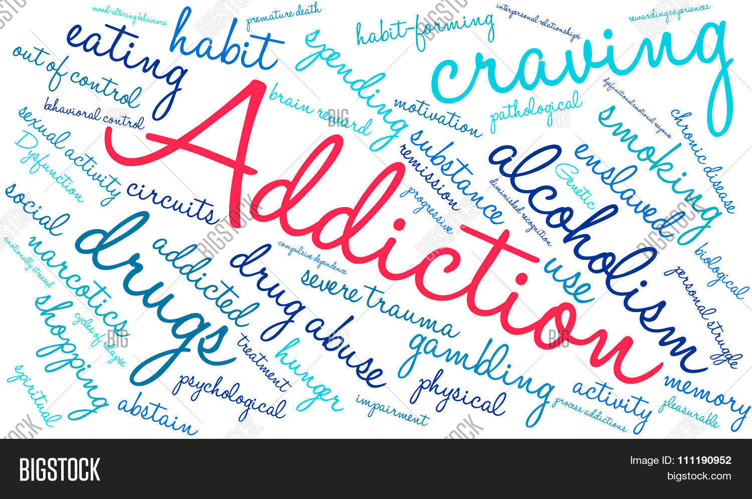 Addiction Word Cloud Vector & Photo (Free Trial) | Bigstock