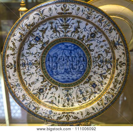 ceramique plates of the bargello, Florence, italy