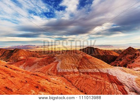 Sandstone formations in Utah, USA. Yant flats