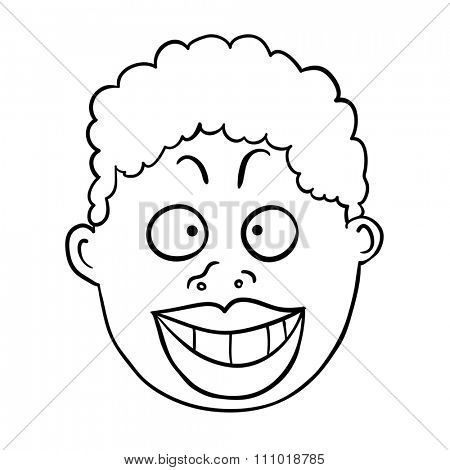 face of african boy, illustration