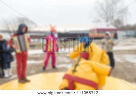 Mardi gras celebration theme blur background