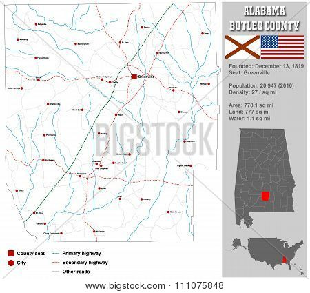 Alabama Bullock County Map
