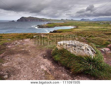 The Irish West coast on a windy day