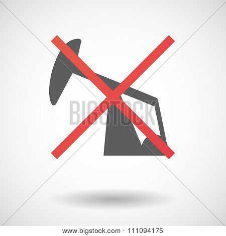 Not Allowed Icon With A Horsehead Pump