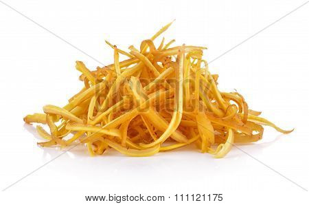 Slice Fingerroot, Kaempfer, Boesenbergia On White Background