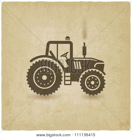 Tractor Silhouette Old Background
