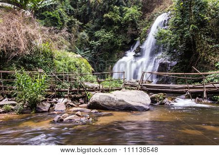 Pha Dok Sie Waterfall In Doi Inthanon National Park, Chiangmai Thailand