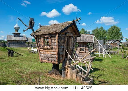 Wooden Cottage Baba Yaga On The Playground