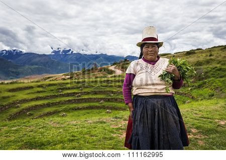Peruvian woman in Maras, Sacred Valley, Peru