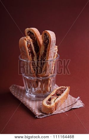 Italian Biscotti Cookies With Nuts And Chocolate