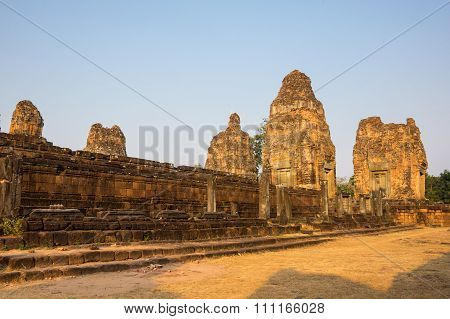 Phnom Bakheng Temple At Sunset