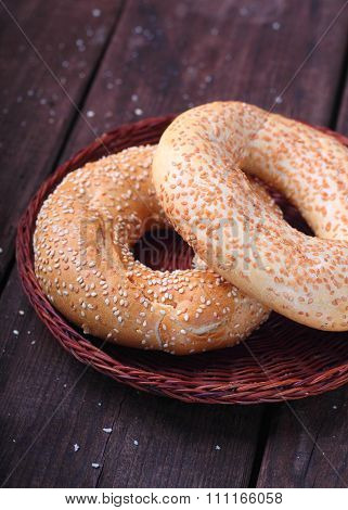 Bagels With Sesame Seeds