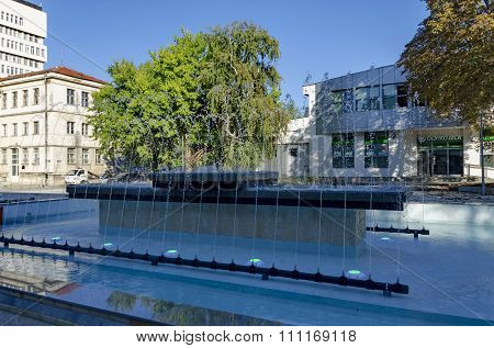 Lighting fountain in Razgrad