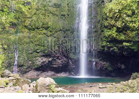 Waterfall At Caldeirao Verde