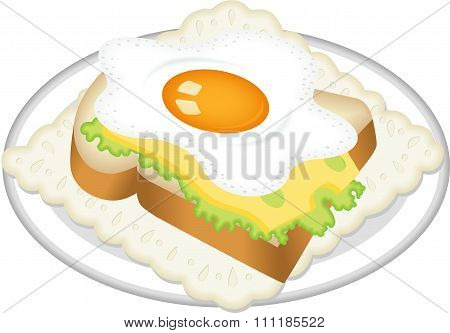 Sandwich from fried egg