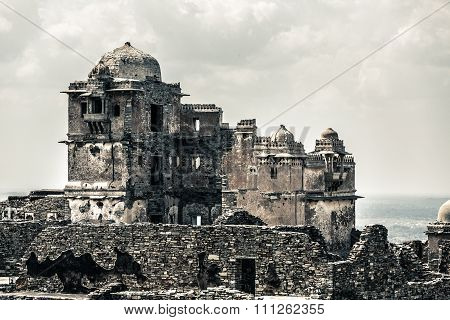 incredible india - the ruins from chittorgarh in india