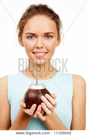 Chica con calabaza
