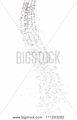 Abstract Splashes And Drops Of Water On A White Background.