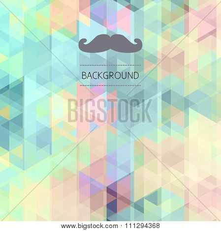 Vector Retro Hipster Pattern Of Triangles Background