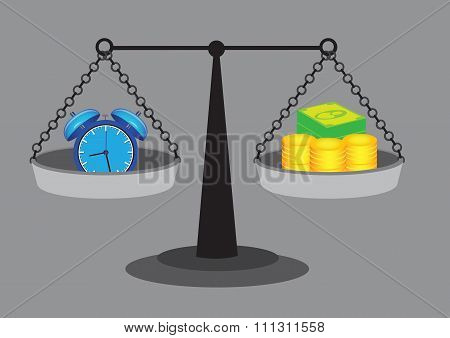 Time Equals Money Vector Illustration