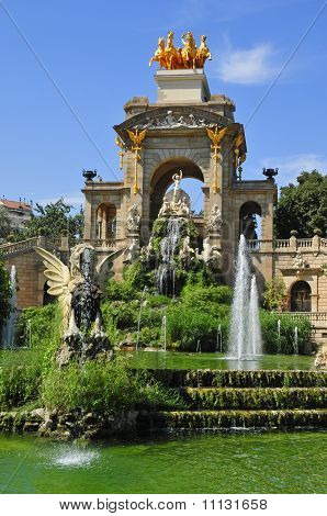 Fountain Of Parc De La Ciutadella, In Barcelona, Spain