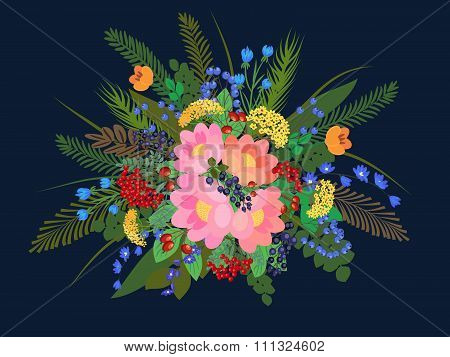 Flower arrangement with wildflowers